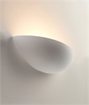 Half Moon Uplighting Plaster Wall Light