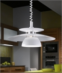 Scandinavian Style Rise and Fall White Metal Double-Layer Pendant 
