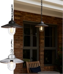 Weatherproof Chain Hung Cargo Hold Style Lantern - Clear Glass