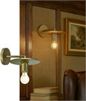 Brushed Brass Traditional Style E27 Lamp Wall Light