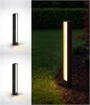 Anthracite 60cm Tall LED Garden Bollard - IP54 