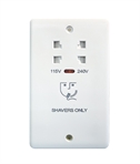 Dual Voltage Slim Shaver Socket in White