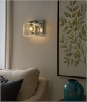 Chrome & Clear Glass Decorative Wall light 