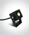 Mini Cube LED Spotlight in Anthracite - Adjustable 1 watt 3000k Warm White