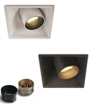 Square Adjustable Recessed LED Spotlight - White or Black