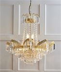 Striking Gold Finished Empire 9 Light Chandelier