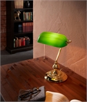 Affordable Bankers Glass Table Lamp