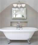 Chrome and Glass 3 Arm Bathroom Ceiling Light - IP44