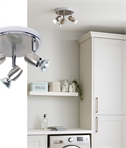 Round Adjustable Triple Spot Plate - Satin Nickel & Chrome Finish