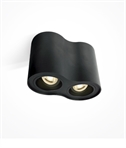 Curved Design Surface Mounted Downlight - GU10 Lamps, Adjustable