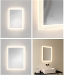 Super Low Profile Illuminated Bathroom Mirror - Touch Sensor Operated