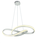 Swirly 60cm LED Decorative Pendant - Black or White