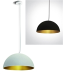Dome Shade Pendant - Brass Reflector Dia 40cm