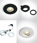 Dual Ring Recessed Mains Spotlight for GU10 Lamps