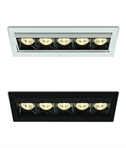 Linear Adjustable 5 Spot Recessed Light - Dark Chrome Reflector