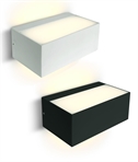 Exterior Up & Down Box Wall Light - White or Black
