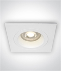 White Recessed Mains Spotlight - Dark Light