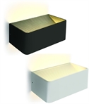 Aluminium Uplighter - 20cm Wide - White or Black