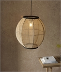 Open-Weave Linen Shade Pendant - Diameter 470mm