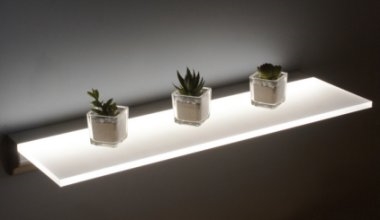 Illuminated Kitchen Shelves