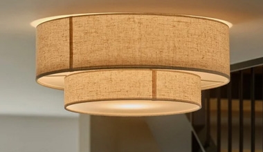 Ceiling Fixed Drum Shade Fixtures