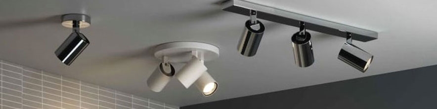 Round ceiling plate spots