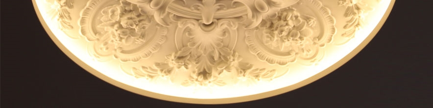 Plaster in ceiling lighting