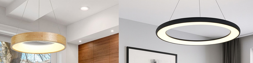 Circular suspended pendants